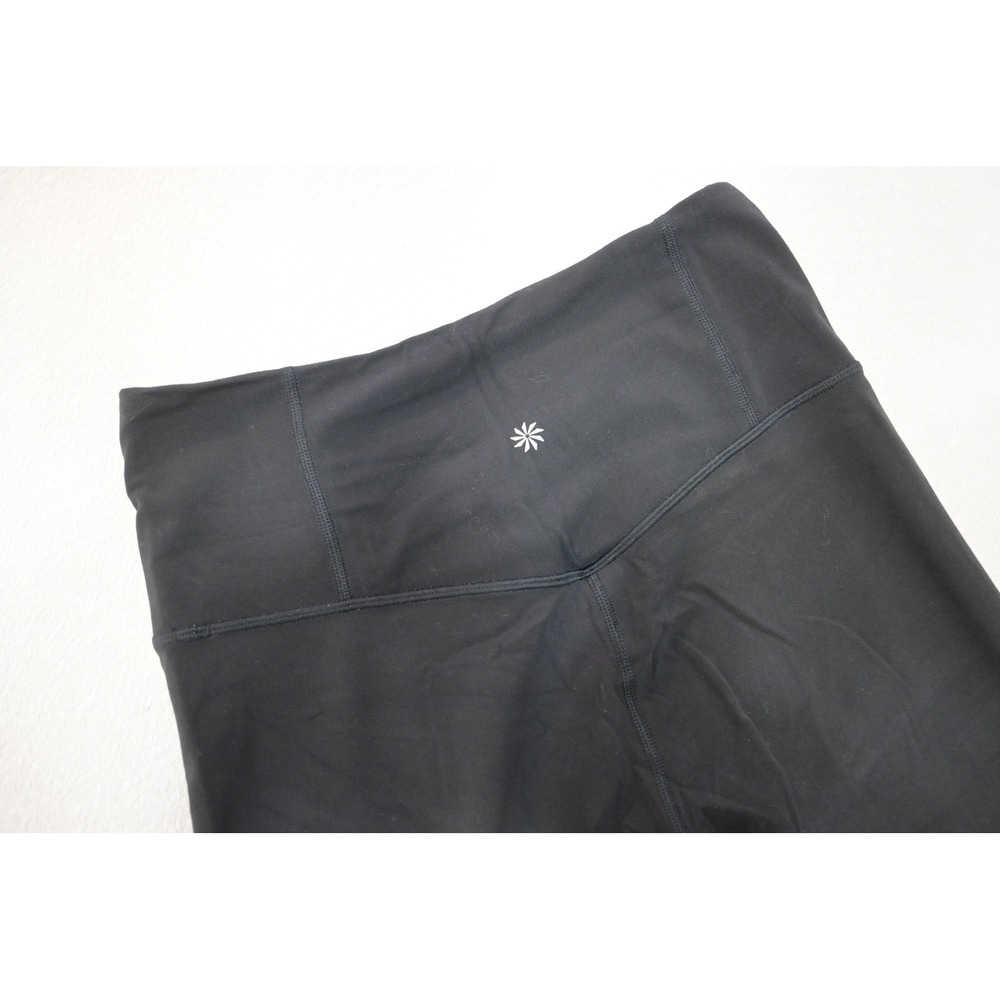 Athleta Elation Capri Women Size Medium Black High Rise Yoga Leggings Excellent